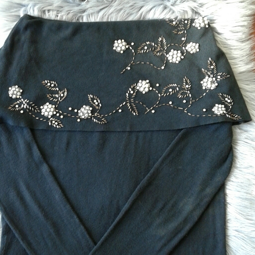 Vintage Floral Beaded sweater
